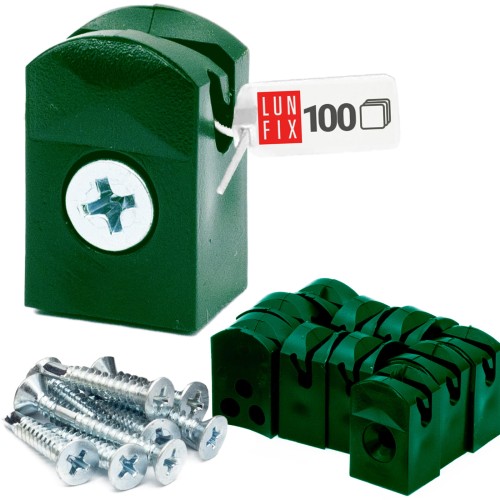 Fixation pour panneau de clôture vert 100 pièces - LUN FIX