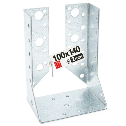 Sabot de solive 100x140x2 mm acier vert - LUN FIX