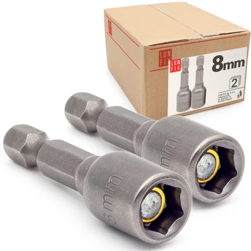 Douille magnétique pour vis hexagonales 8 mm 2 pièces - LUN FIX