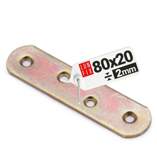 Plaque d’assemblage pour meuble 80x20x2 LR3 1 pièce - LUN FIX