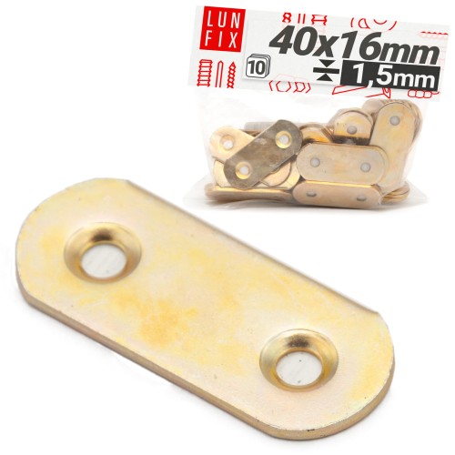 Plaque d’assemblage pour meuble 40x16x1,5 LR1 10 pièces - LUN FIX
