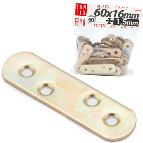 Plaque d’assemblage pour meuble 60x16x1,5 LR2 50 pièces - LUN FIX