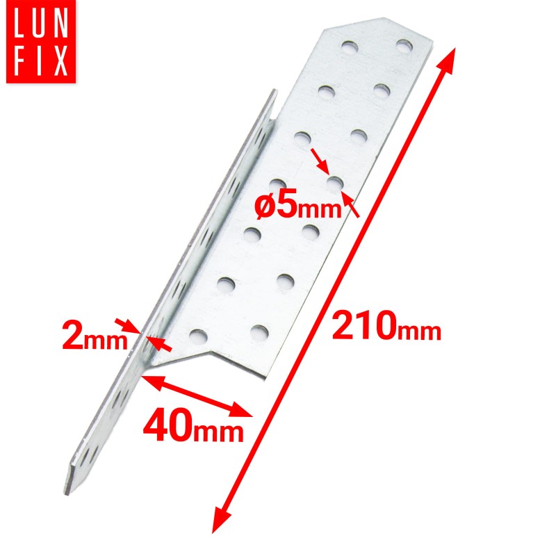 Łącznik krokwiowy LK3 ciesielski 210x40 mm LEWY 1szt.