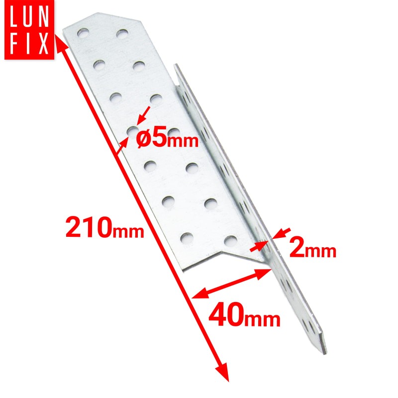Łącznik krokwiowy LK4 ciesielski 210x40 mm PRAWY 1szt.
