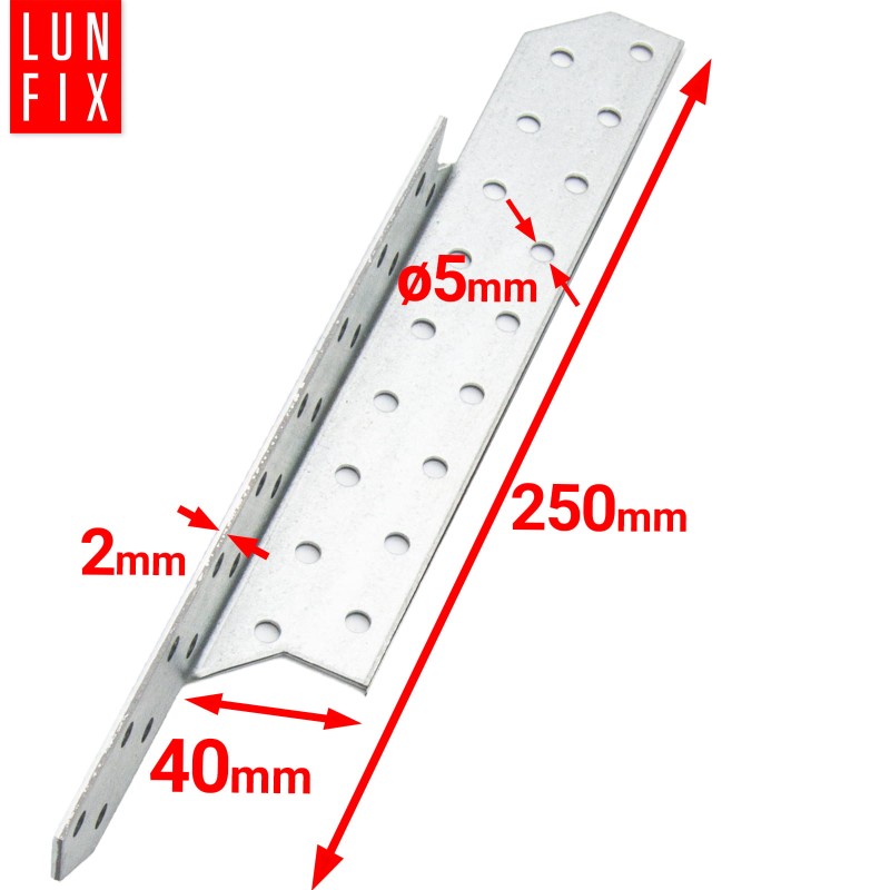 Łącznik krokwiowy LK5 ciesielski 250x40 mm LEWY 1szt.