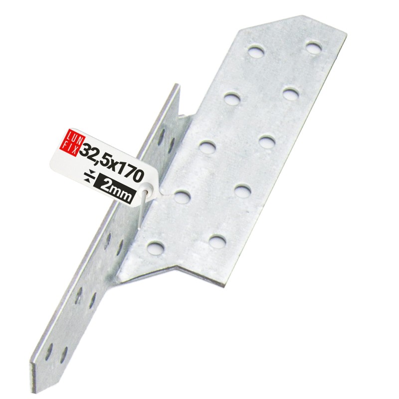 Łącznik krokwiowy LK1 ciesielski 170x32,5 mm LEWY 1szt.