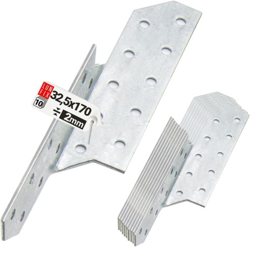 Connecteur de chevron 170x32,5 mm LK1 galvanisé 10 pièces - LUN FIX