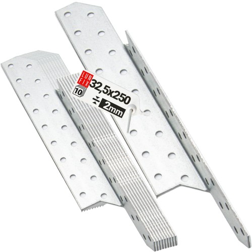 Connecteur de chevron 250x32,5 mm LK6 galvanisé 10 pièces - LUN FIX