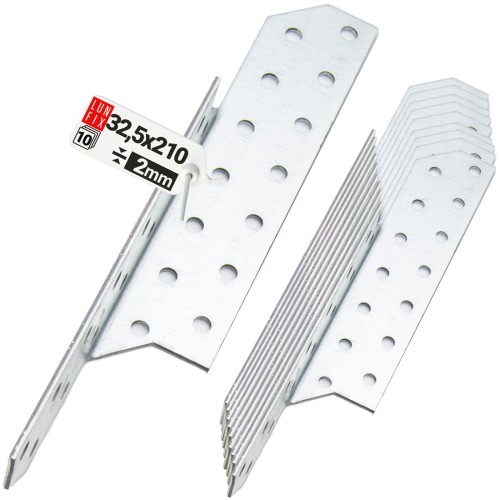 Connecteur de chevron 210x32,5 mm LK3 galvanisé 10 pièces - LUN FIX