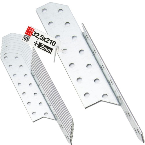 Connecteur de chevron 210x32,5 mm LK4 galvanisé 10 pièces - LUN FIX