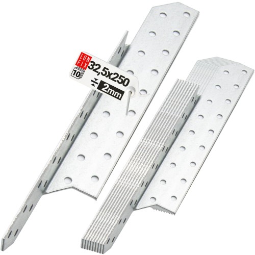 Connecteur de chevron 250x32,5 mm LK5 galvanisé 10 pièces - LUN FIX