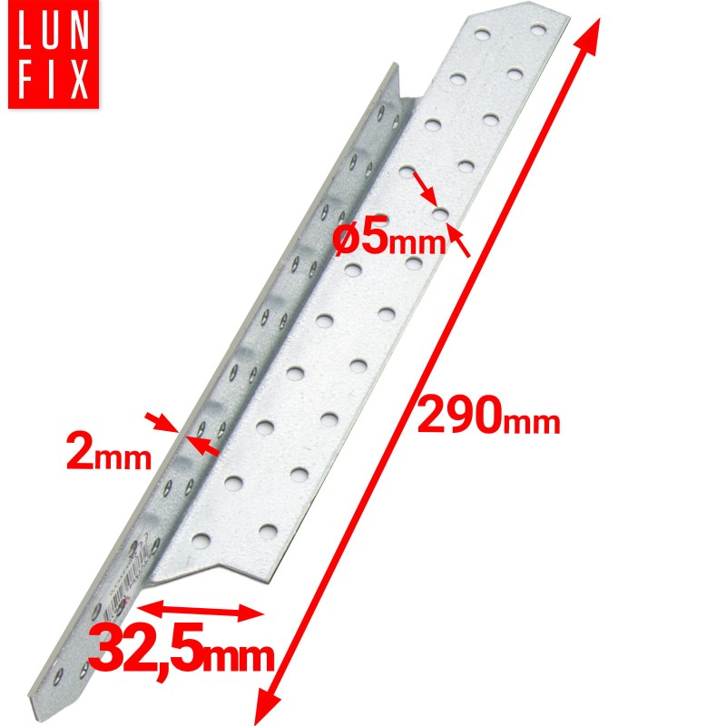 Łącznik krokwiowy LK7 ciesielski 290x32,5 mm LEWY 50szt.