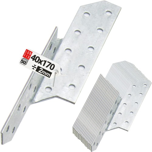 Connecteur de chevron 170x40 mm LK1 galvanisé 50 pièces - LUN FIX
