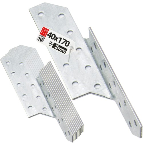 Connecteur de chevron 170x40 mm LK2 galvanisé 10 pièces - LUN FIX