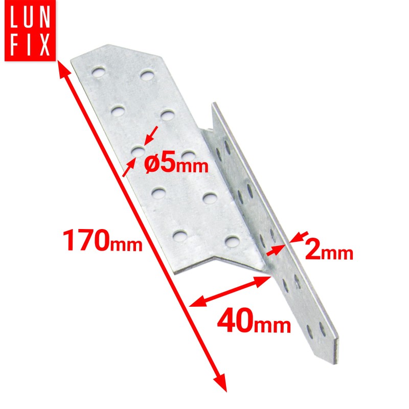 Łącznik krokwiowy LK2 ciesielski 170x40 mm PRAWY 50szt.