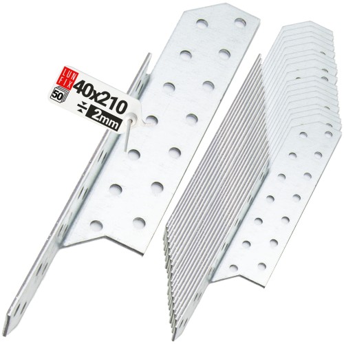 Connecteur de chevron 210x40 mm LK3 galvanisé 50 pièces - LUN FIX