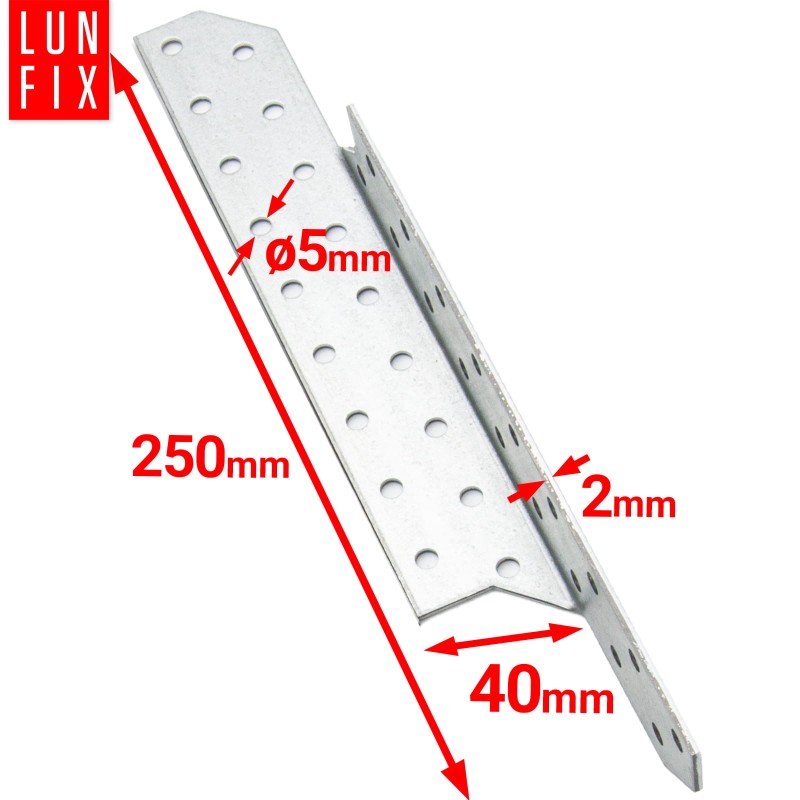 Łącznik krokwiowy LK6 ciesielski 250x40 mm PRAWY 10szt.