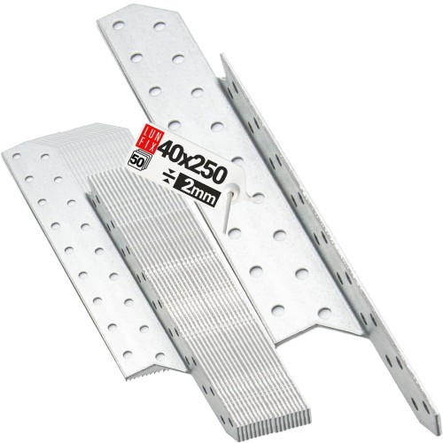 Connecteur de chevron 250x40 mm LK6 galvanisé 50 pièces - LUN FIX