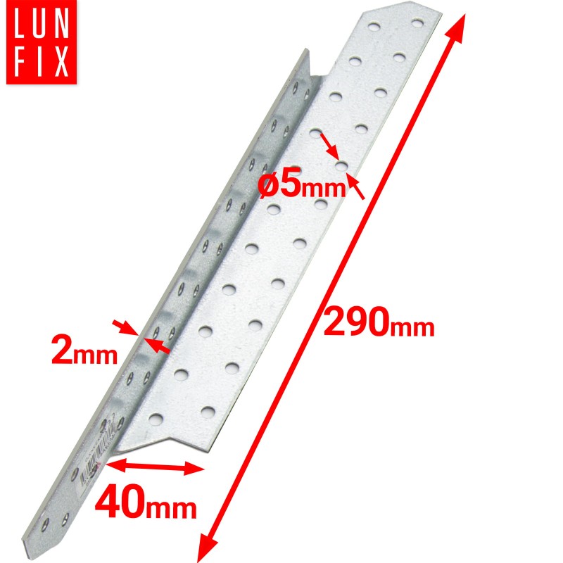 Łącznik krokwiowy LK7 ciesielski 290x40 mm LEWY 50szt.