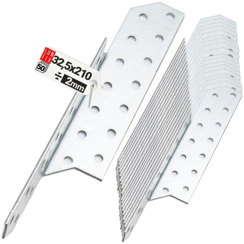 Connecteur de chevron 210x32,5 mm LK3 gauche 50 pièces - LUN FIX