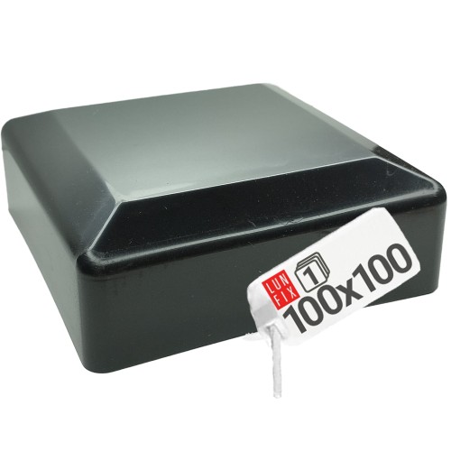 Capuchon de poteau 100x100 mm noir 1 pièce - LUN FIX