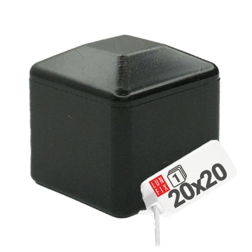 Capuchon de poteau 20x20 mm noir 10 pièces - LUN FIX