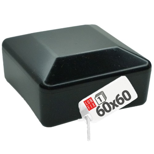 Capuchon de poteau 60x60 mm noir 1 pièce - LUN FIX