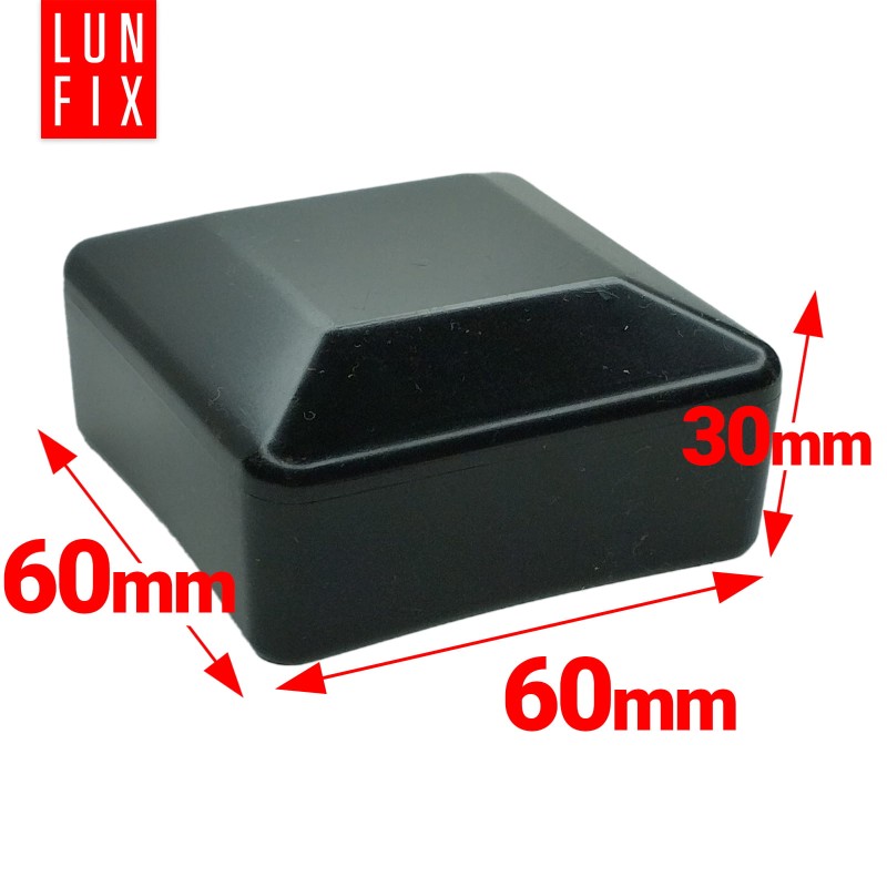 Nasadka na słupek 60x60 mm czarna daszek 1szt.