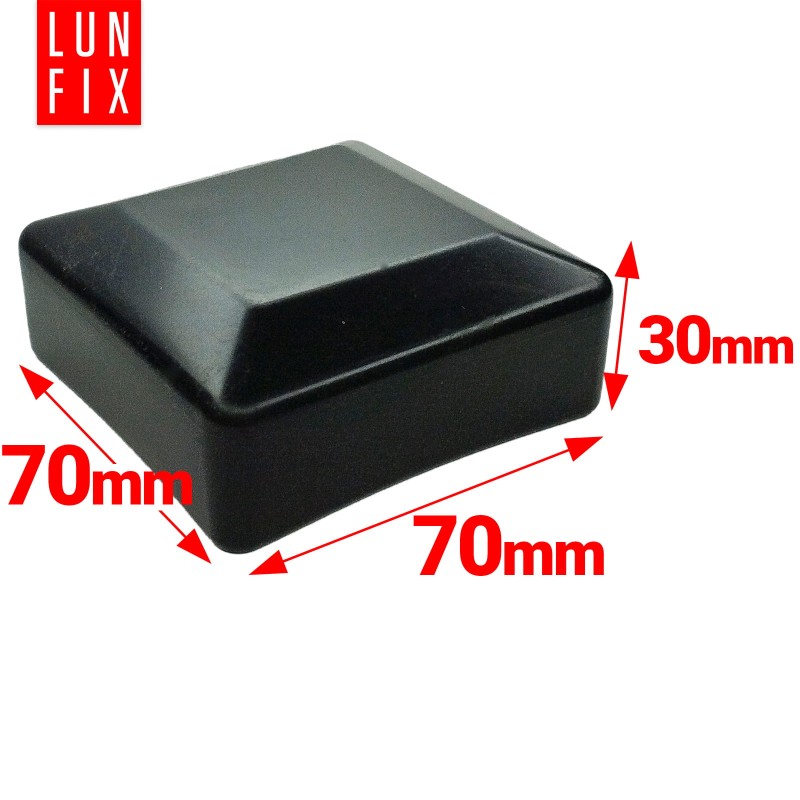 Nasadka na słupek 70x70 mm czarna daszek 1szt.
