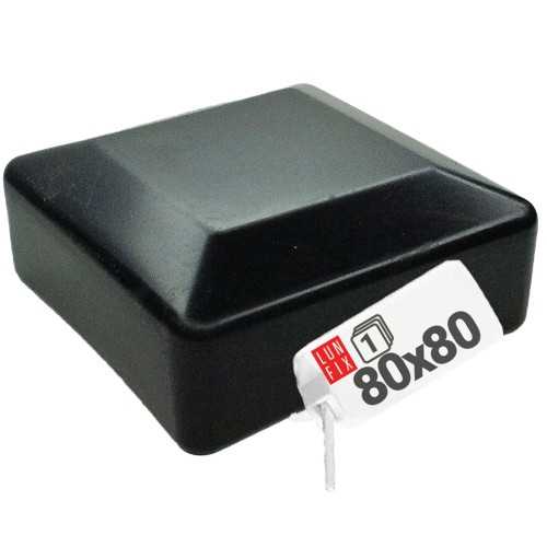 Capuchon de poteau 80x80 mm noir 1 pièce - LUN FIX