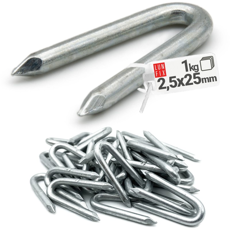 Skoble gwoździe 2.5x25 ocynkowane 1kg