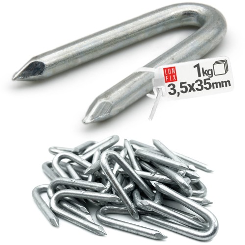 Crampillons galvanisés 3,5x35 1 kg - LUN FIX