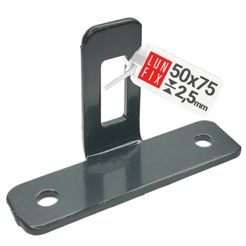 Fixation pour panneau de clôture RAL7016 galvanisé - LUN FIX