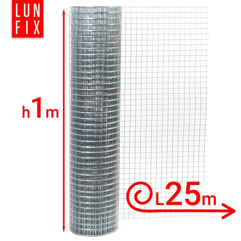 Siatka przeciw gryzoniom 100cm 13x13 fi 0,8mm zgrzewana ocynkowana 25mb