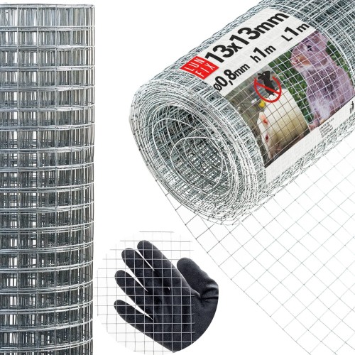 Grillage anti-rongeurs 13x13 Ø 0,8 mm galvanisé - LUN FIX