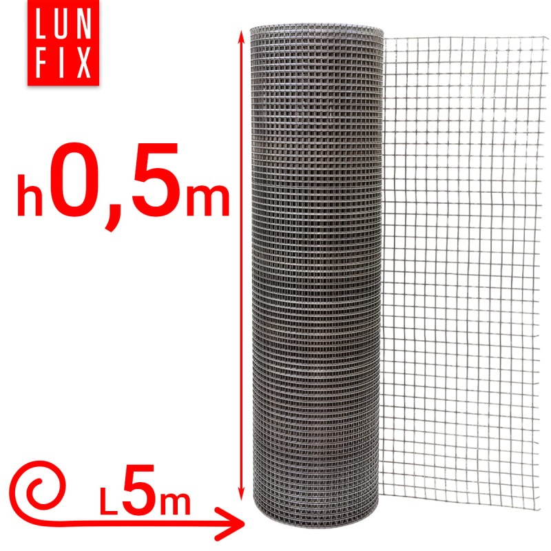 Siatka przeciw gryzoniom 50cm 13x13 fi1,4mm zgrzewana ocynkowana 5mb