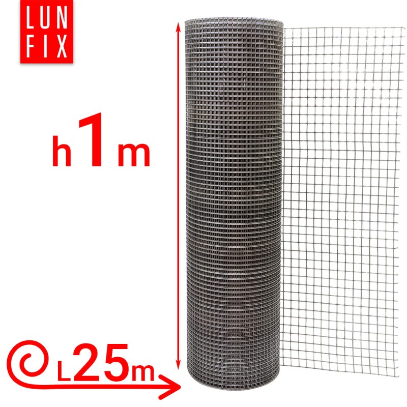 Siatka przeciw gryzoniom 100cm 13x13 fi 1,4mm zgrzewana ocynkowana 25mb