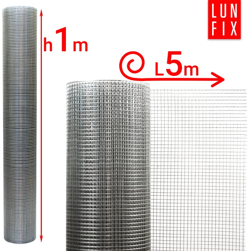 Siatka przeciw gryzoniom 100cm 6x6 fi 0,65mm zgrzewana ocynkowana 5mb