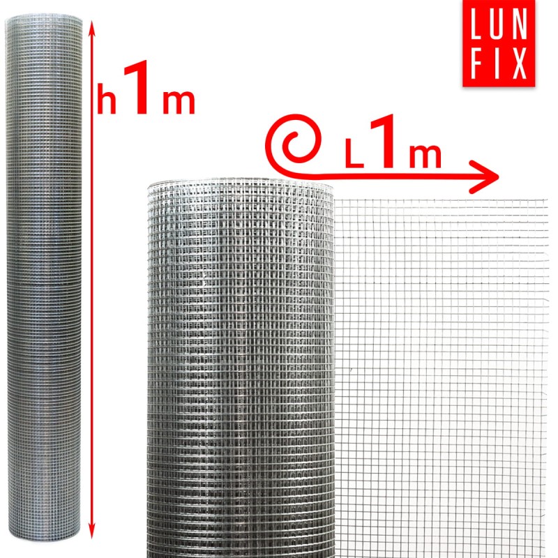 Siatka przeciw gryzoniom 100cm 6x6 fi 0,65mm zgrzewana ocynkowana 1mb