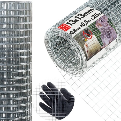 Grillage anti-rongeurs 13x13 Ø 0,8 mm galvanisé - LUN FIX