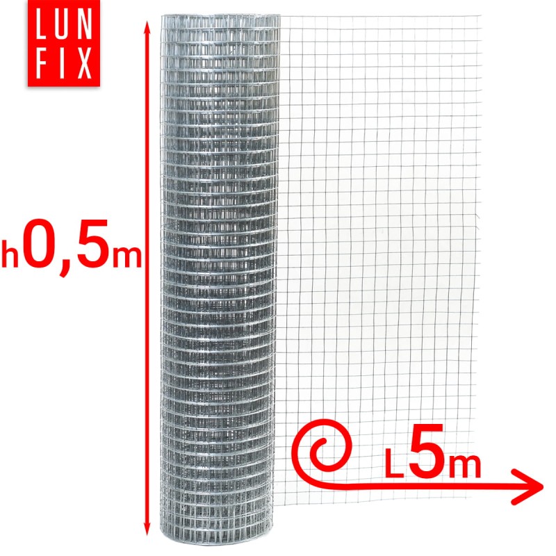 Siatka przeciw gryzoniom 50cm 13x13 fi 0,8mm zgrzewana ocynkowana 5mb