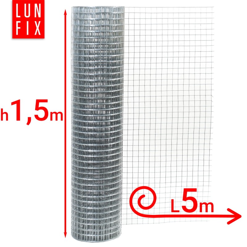 Siatka przeciw gryzoniom 150cm 13x13 fi 0,8mm zgrzewana ocynkowana 5m