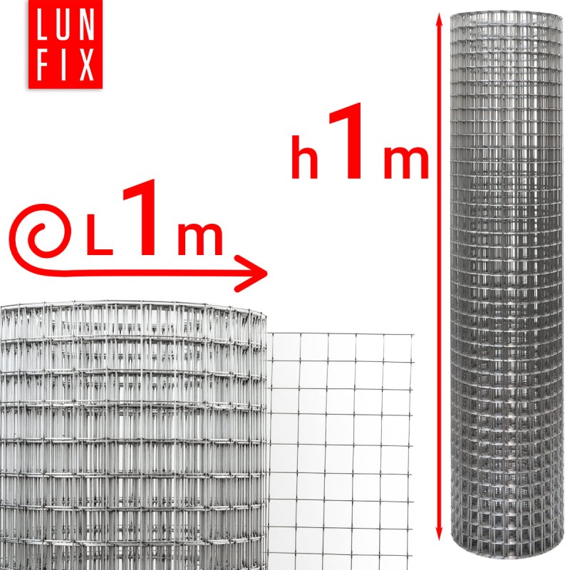 Siatka hodowlana 100cm 25x25 fi 1,2mm zgrzewana ocynkowana 1mb