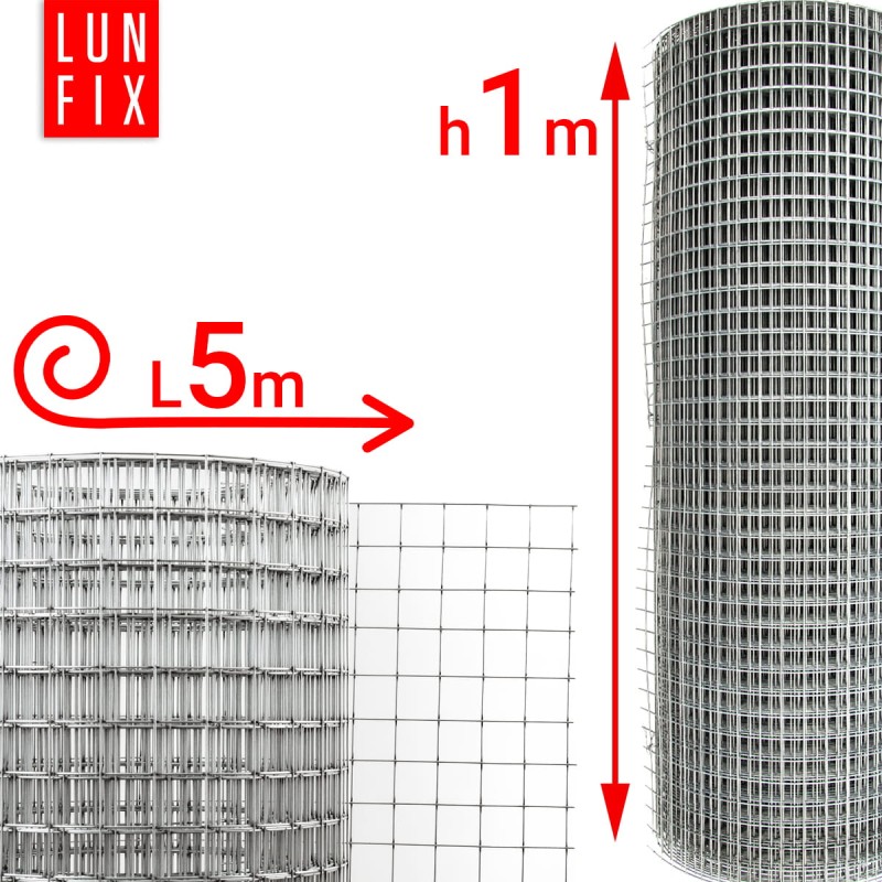 Siatka hodowlana 100cm 25x25 fi 2mm zgrzewana ocynkowana 5mb