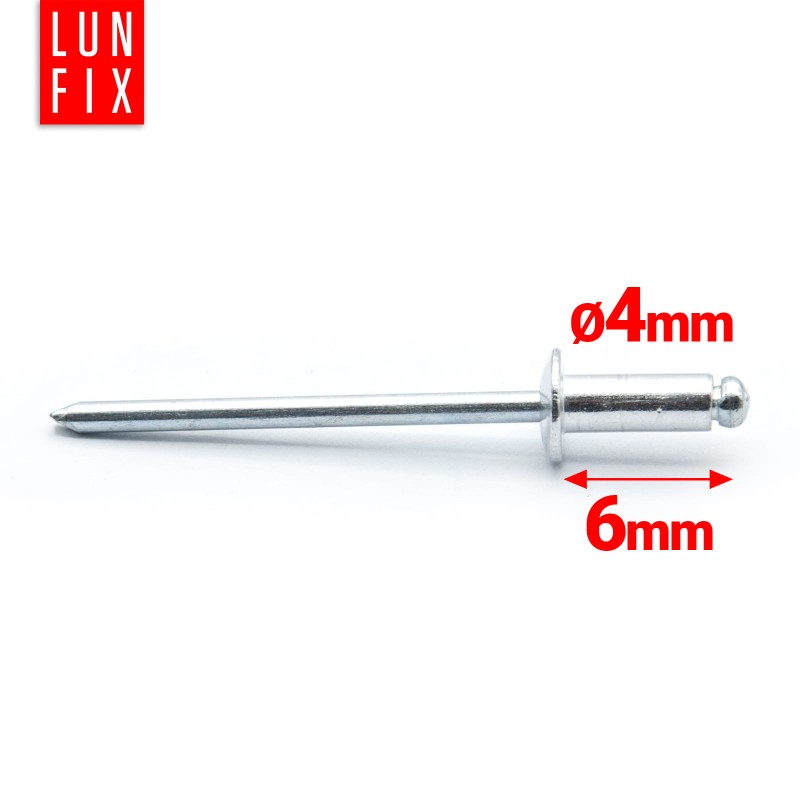 Nity zrywalne 4x6mm aluminiowo-stalowe 50szt.