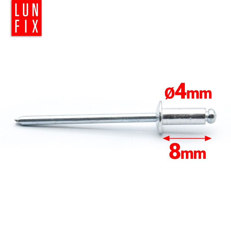Nity zrywalne 4x8mm aluminiowo-stalowe 50szt.