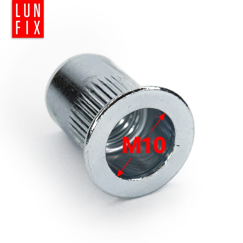 Nitonakrętki M10 walcowe stalowe 50szt.