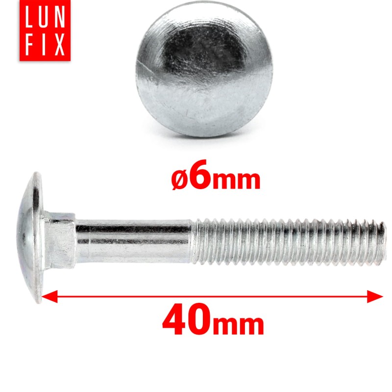 Śruby zamkowe M6x40mm ocynkowane łeb grzybkowy 1kg