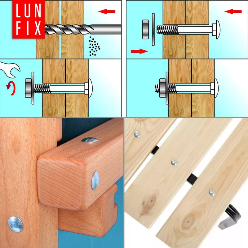 Śruby zamkowe M6x90mm ocynkowane łeb grzybkowy 1kg