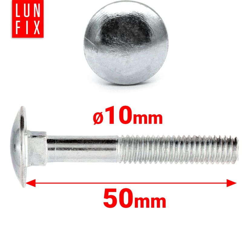 Śruby zamkowe M10x50mm ocynkowane łeb grzybkowy 1kg